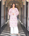 Pakistani Long Kurties - Mughal inspired floral Print