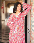 Pakistani Long Kurties - Sanganeri Block Print